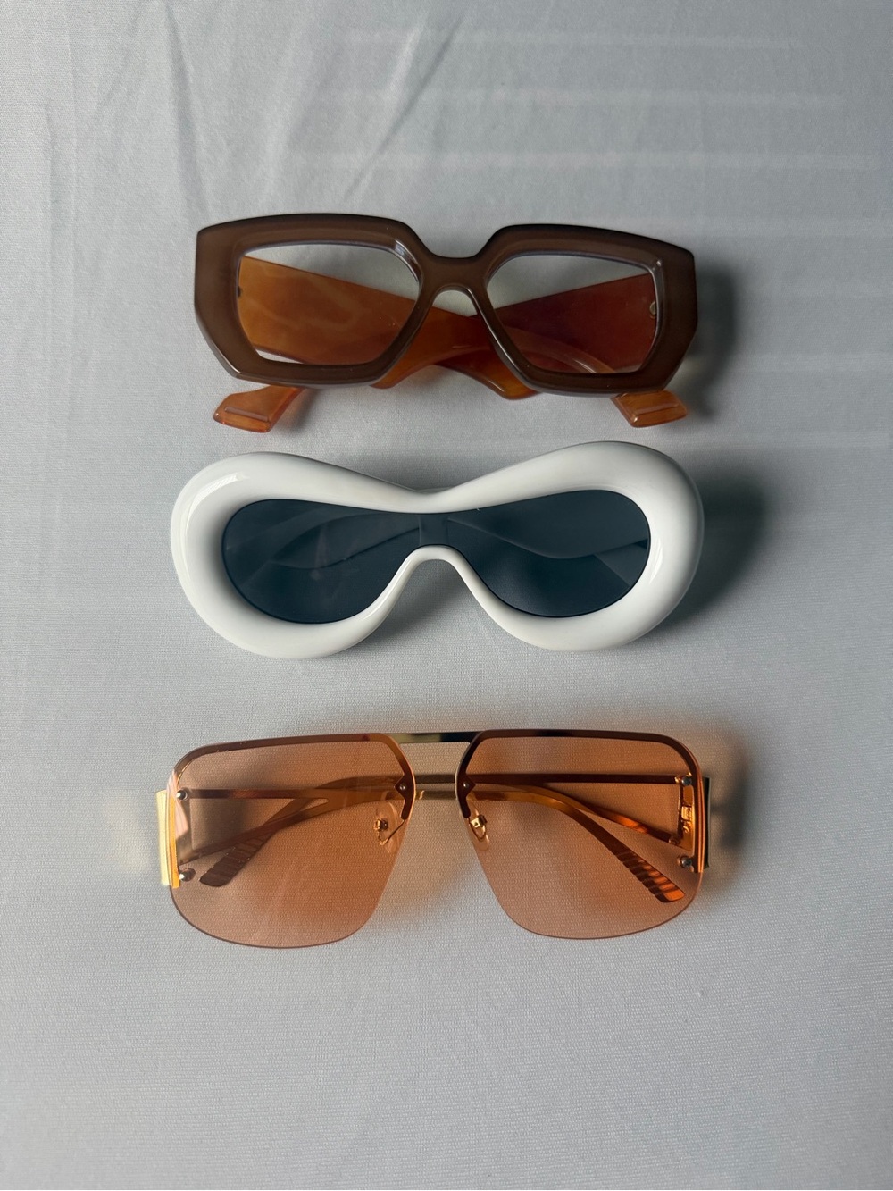Stylish Women’s Sunglasses - Brown & White Frames